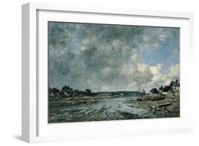 Landscape With Washerwomen-Eugène Boudin-Framed Giclee Print