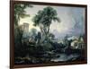 Landscape with Water Mill, 1743-Francois Boucher-Framed Giclee Print