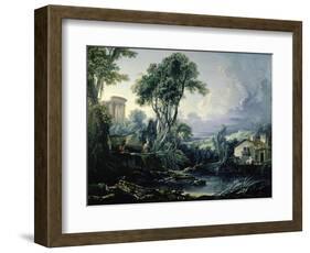 Landscape with Water Mill, 1743-Francois Boucher-Framed Giclee Print