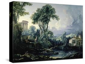 Landscape with Water Mill, 1743-Francois Boucher-Stretched Canvas