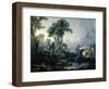 Landscape with Water Mill, 1743-Francois Boucher-Framed Premium Giclee Print