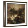 Landscape with Waterfall, 1861-Johann Gottfried Steffan-Framed Giclee Print