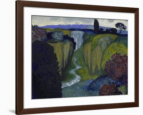 Landscape with Waterfall. 1896-Franz von Stuck-Framed Giclee Print