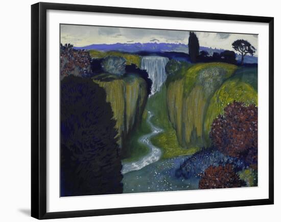 Landscape with Waterfall. 1896-Franz von Stuck-Framed Giclee Print