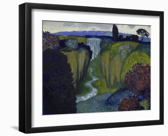 Landscape with Waterfall. 1896-Franz von Stuck-Framed Giclee Print