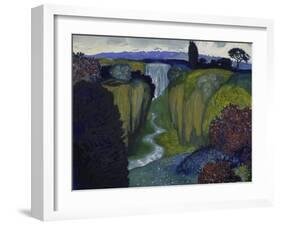 Landscape with Waterfall. 1896-Franz von Stuck-Framed Giclee Print