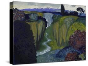 Landscape with Waterfall. 1896-Franz von Stuck-Stretched Canvas