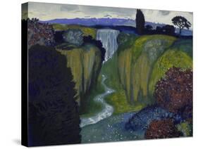 Landscape with Waterfall. 1896-Franz von Stuck-Stretched Canvas