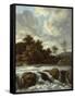 Landscape with Waterfall, C.1665-Jacob Isaaksz Ruisdael-Framed Stretched Canvas