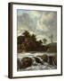 Landscape with Waterfall, C.1665-Jacob Isaaksz Ruisdael-Framed Giclee Print