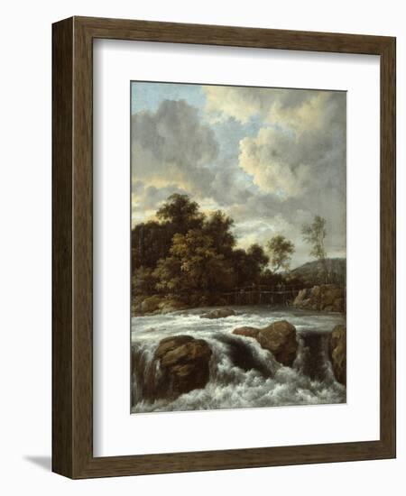 Landscape with Waterfall, C.1665-Jacob Isaaksz Ruisdael-Framed Giclee Print