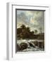 Landscape with Waterfall, C.1665-Jacob Isaaksz Ruisdael-Framed Giclee Print