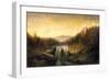 Landscape with Waterfall, C.1860-1870 (Oil on Canvas)-William Charles Anthony Frerichs-Framed Giclee Print