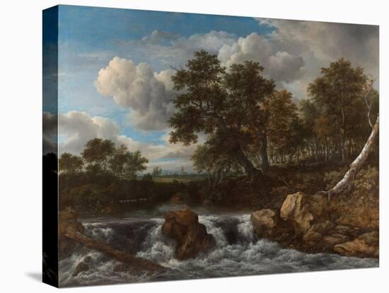 Landscape with Waterfall, Ca 1668-Jacob Isaacksz Van Ruisdael-Stretched Canvas