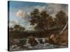 Landscape with Waterfall, Ca 1668-Jacob Isaacksz Van Ruisdael-Stretched Canvas