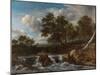 Landscape with Waterfall, Ca 1668-Jacob Isaacksz Van Ruisdael-Mounted Giclee Print