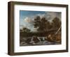 Landscape with Waterfall, Ca 1668-Jacob Isaacksz Van Ruisdael-Framed Giclee Print