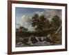 Landscape with Waterfall-Jacob Isaacksz Van Ruisdael-Framed Art Print