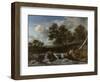 Landscape with Waterfall-Jacob Isaacksz Van Ruisdael-Framed Art Print