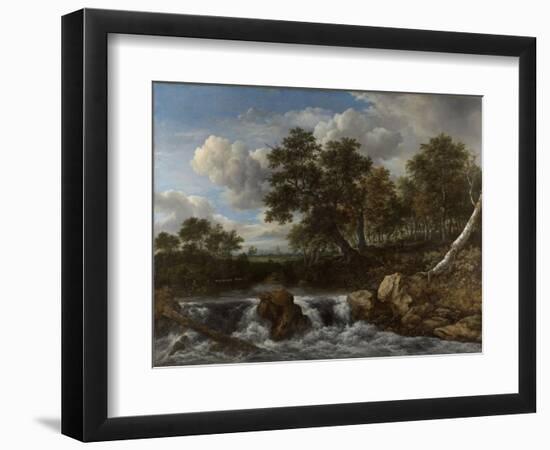 Landscape with Waterfall-Jacob Isaacksz Van Ruisdael-Framed Art Print