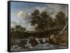 Landscape with Waterfall-Jacob Isaacksz Van Ruisdael-Framed Stretched Canvas