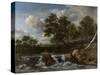 Landscape with Waterfall-Jacob Isaacksz Van Ruisdael-Stretched Canvas