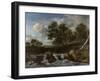 Landscape with Waterfall-Jacob Isaacksz Van Ruisdael-Framed Art Print