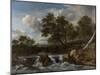 Landscape with Waterfall-Jacob Isaacksz Van Ruisdael-Mounted Art Print