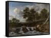 Landscape with Waterfall-Jacob Isaacksz Van Ruisdael-Framed Stretched Canvas