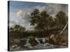 Landscape with Waterfall-Jacob Isaacksz Van Ruisdael-Stretched Canvas