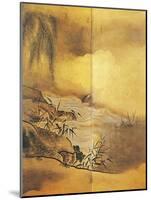 Landscape with Waterfall-Kano Tansetsu-Mounted Giclee Print