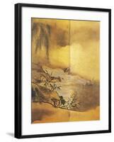 Landscape with Waterfall-Kano Tansetsu-Framed Giclee Print