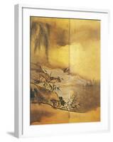 Landscape with Waterfall-Kano Tansetsu-Framed Giclee Print