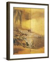 Landscape with Waterfall-Kano Tansetsu-Framed Giclee Print