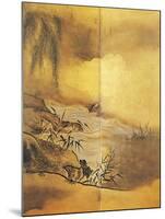 Landscape with Waterfall-Kano Tansetsu-Mounted Giclee Print