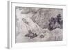 Landscape with Waterfall-Kano Motonobu-Framed Giclee Print