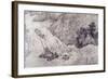 Landscape with Waterfall-Kano Motonobu-Framed Giclee Print