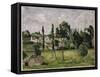 Landscape with Waterline, C.1879-Paul C?zanne-Framed Stretched Canvas