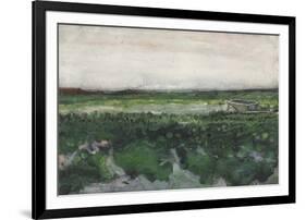 Landscape With Wheelbarrow-Vincent Van Gogh-Framed Giclee Print