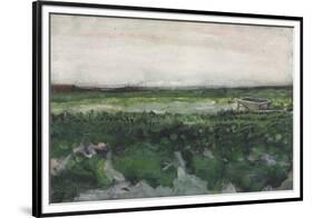 Landscape With Wheelbarrow-Vincent Van Gogh-Framed Giclee Print