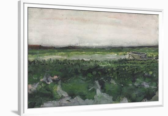 Landscape With Wheelbarrow-Vincent Van Gogh-Framed Giclee Print