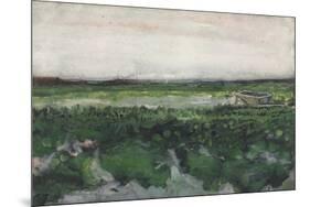 Landscape With Wheelbarrow-Vincent Van Gogh-Mounted Giclee Print