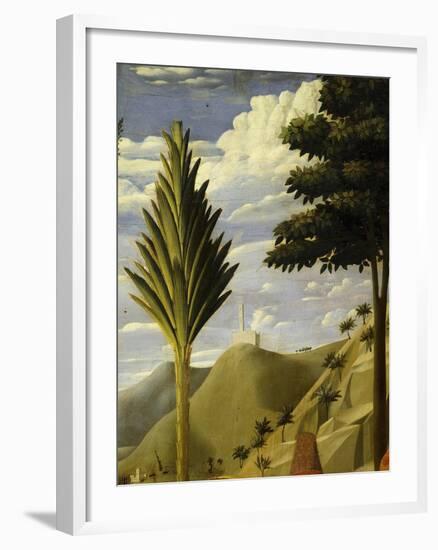 Landscape with White Castle on Hilltop, from the Deposition of Christ, 1435, from Holy Trinity-Fra Angelico-Framed Giclee Print