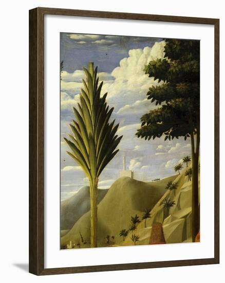 Landscape with White Castle on Hilltop, from the Deposition of Christ, 1435, from Holy Trinity-Fra Angelico-Framed Giclee Print