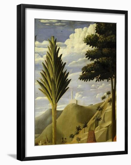 Landscape with White Castle on Hilltop, from the Deposition of Christ, 1435, from Holy Trinity-Fra Angelico-Framed Giclee Print