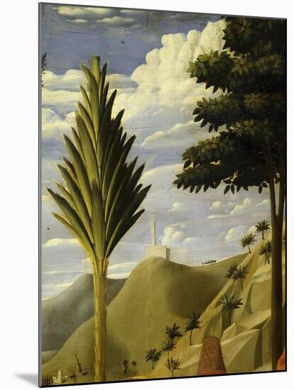 Landscape with White Castle on Hilltop, from the Deposition of Christ, 1435, from Holy Trinity-Fra Angelico-Mounted Giclee Print