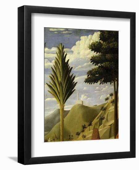 Landscape with White Castle on Hilltop, from the Deposition of Christ, 1435, from Holy Trinity-Fra Angelico-Framed Giclee Print