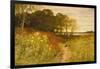 Landscape with Wild Flowers and Rabbits-Robert Collinson-Framed Giclee Print