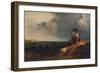 Landscape With Windmill, 19th century, (1917)-Henry Bright-Framed Giclee Print