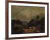Landscape with Windmill and Rainbow (Partly after Gainsborough)-J. M. W. Turner-Framed Giclee Print